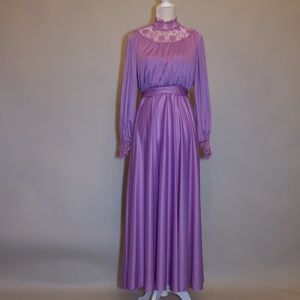 Vintage Purple Lace Gown